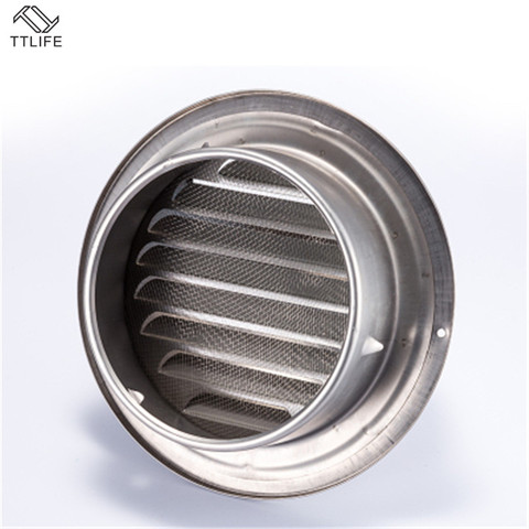 Stainless Steel Ventilation Exhaust Grille Wall Ceiling Air Vent Grille Ducting Cover Outlet Heating Cooling Waterproof Vent Cap ► Photo 1/6