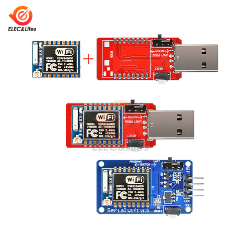 CH340 CH340G USB To TTL ESP8266 ESP-07 ESP07 Serial WiFi Wireless Development Board V1.0 Adapter Antenna To TTL Driver Module ► Photo 1/6