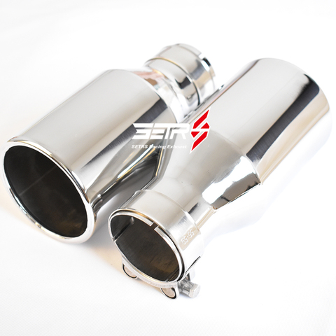 1PC All Kinds Of Sizes Universal Car Accessories 304 Stainless Steel Curly Flange Muffler Tip End Pipe For Toyota ► Photo 1/6