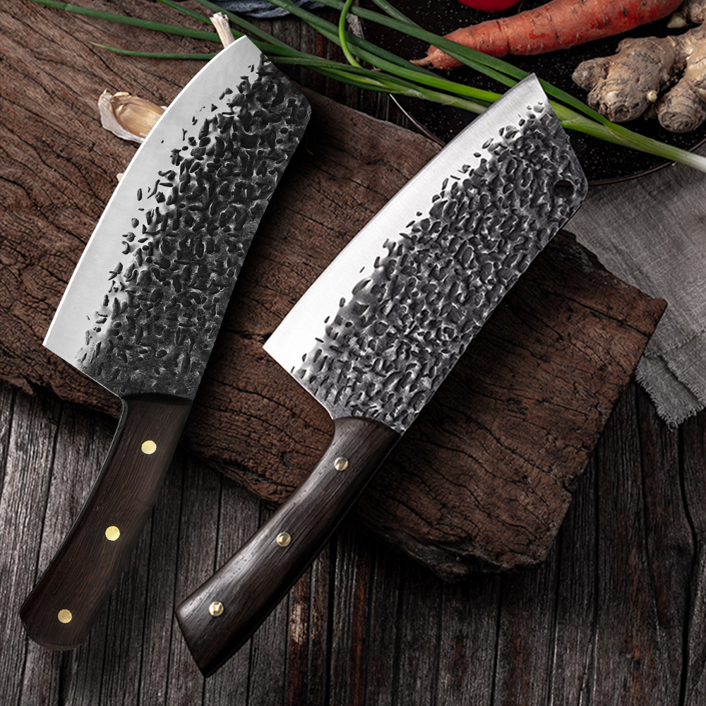 SHUOJI Butcher Knife Stainless Steel Bone Chopping Knife Meat Vegetables  Slicing Cleaver High Hardness Kitchen Chef Cutter Tools