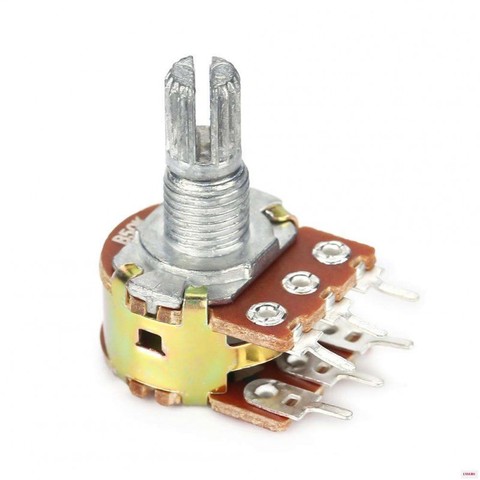 1 pc, dual potentiometer wh148-2 100 Kohm 15mm ► Photo 1/1