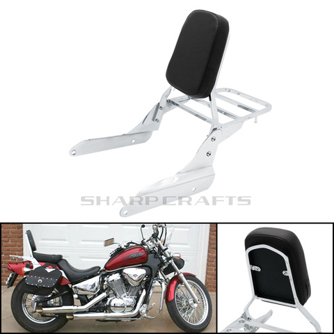 Motorcycle Accessories Passenger Backrest Sissy Bar With Rear W/ Luggage Rack Support For Honda Shadow VLX600 VT600 1999-2007 ► Photo 1/6