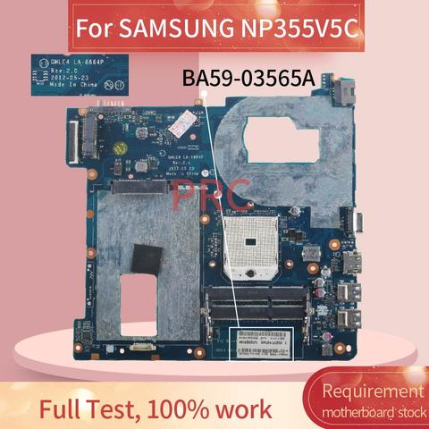 BA59-03565A For SAMSUNG NP355V5C Notebook Mainboard LA-8864P AMD DDR3 Laptop motherboard ► Photo 1/6