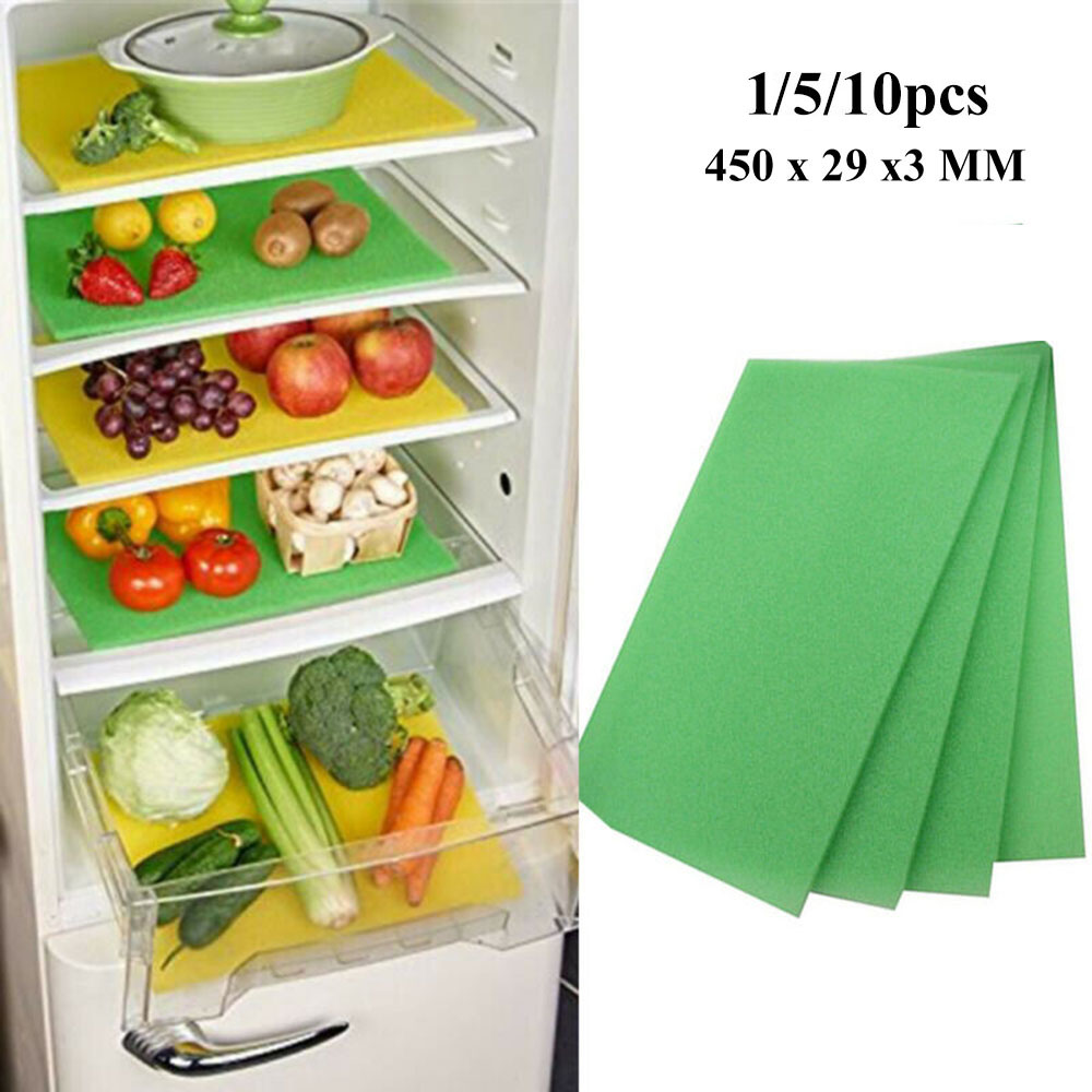 1/5/10Pcs Filter Sponge For Refrigerator Mildew Proof Vegetable Fruit Anti-mildew Refrigerator pad Kitchen tool Fresh mat ► Photo 1/5