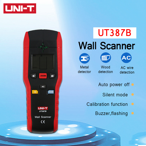 UNI-T UNIT UT387B Wall Scanners Ferrous Meters Non ferrous Metal Detectors Copper Wood Metal Detector Flash LED Light Indication ► Photo 1/6