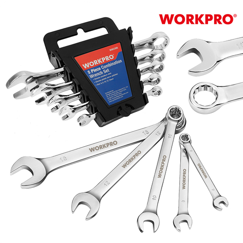 WORKPRO 5PC/9PC Double End Wrench Stay Wrench Hand Tool Set  6mm to 23mm ► Photo 1/6