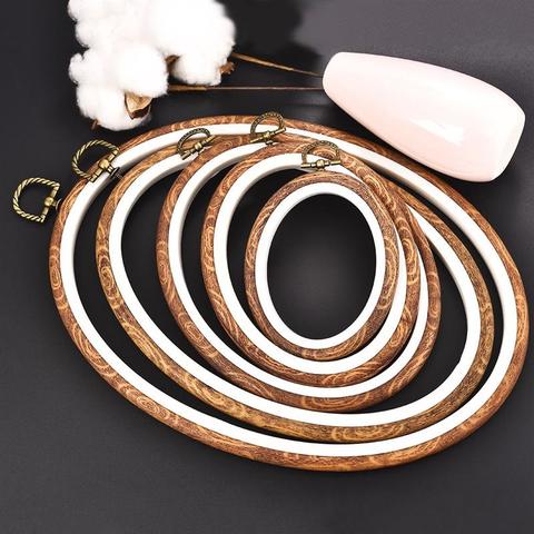 Retro DIY Sewing Embroidery Ring Hoop Tool Embroidery Cross Stitch Hoop Frame Ring Round Hoop Craft Plastic ► Photo 1/6