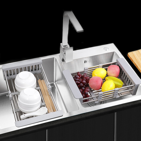 Kitchen Telescopic Sink Shelf Adjustable Kitchen Sink Organizer