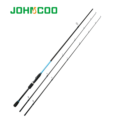 JOHNCOO Carbon Spinning Fishing Rod Fast Action 1.98/2.1/2.4/2.7m 2 Tips Lure Rod  vara de pesca Carp Fishing Cane ► Photo 1/6