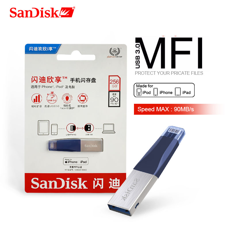 Price History Review On Sandisk Usb3 0 Usb Flash Drive 256gb Otg Lightning Connector Usb Disk32gb Pen Drive 64gb 128gb For Iphone X 8 7 7plus 6 6plus Aliexpress Seller Sandisk Online Store