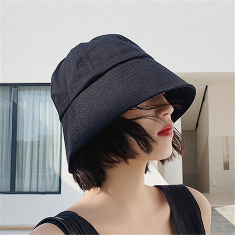 Panama Bucket Hat Men Women Summer Bucket Cap  Unisex Cotton Cool Fishing Hats Sun Summer Sunscreen Fisherman Hip Hop Caps ► Photo 1/6