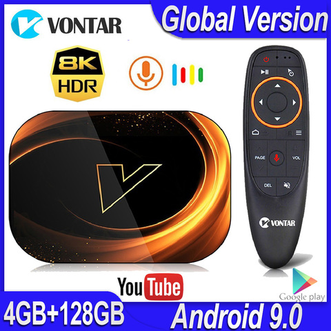 2022 VONTAR X3 4GB RAM 128GB ROM 8K Android Smart TV BOX Android 9.0 TVBOX Amlogic S905X3 2.4G 5G Wifi 4K Set Top Box 64GB 32GB ► Photo 1/6