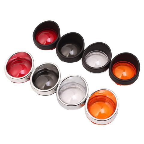 Motorcycle Turn Signal Light Blinker Bezels Indicator Lens Trim Ring Visor Cover For Harley Touring Sportster Softail Dyna V-Rod ► Photo 1/6