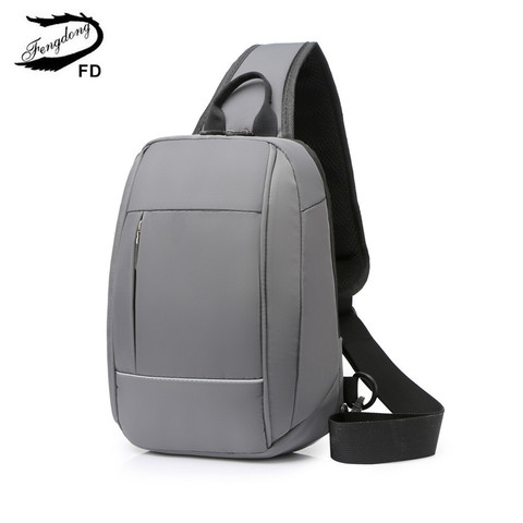 Fengdong small Chest Bag one shoulder sports bag men mini travel bags unisex casual Sling chest bag backbag boy Crossbody Bags ► Photo 1/6