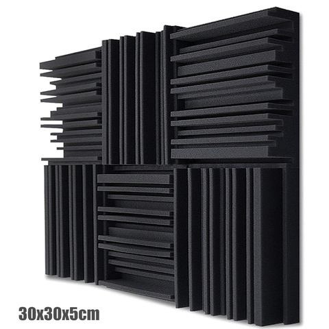 6/12/24Pcs Studio Acoustic Foam Pannel Soundproof Sponge Drum KTV Room Absorption Treatment Polyurethane Wall Sound Foam Sticker ► Photo 1/6