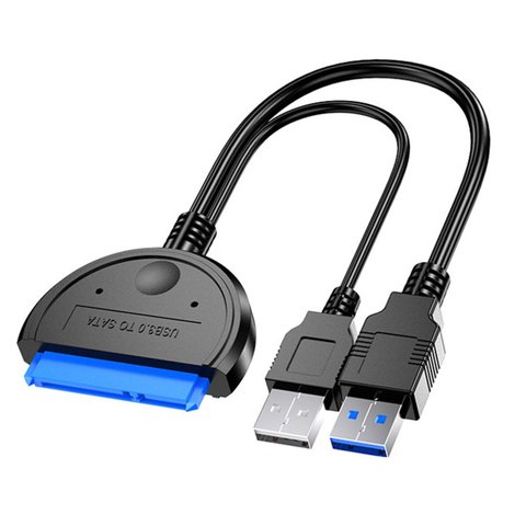 Dual USB 3.0 To Sata Adapter 2.5 Inch 3.5 Inch Cable converter External Hard Disk Adapter Drive HDD SSD Cable Converter ► Photo 1/6