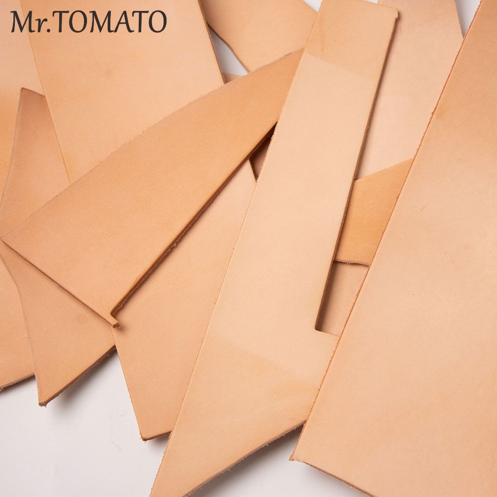 Thick Leather craft Handmade DIY vegetable tanned leather full grain 3.5 to 4.0 mm Tanned Leather piece scrap leftover yellow ► Photo 1/5