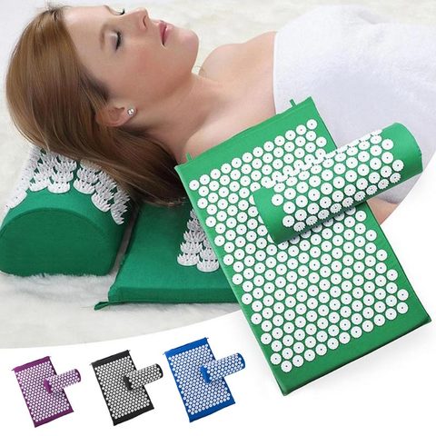 Non-Slip Acupressure Cushion Massage Mat Body Pain Spike Fitness Pilates Exercise Pillow Yoga Mat Gift Bag Applicator kuznetsov ► Photo 1/6