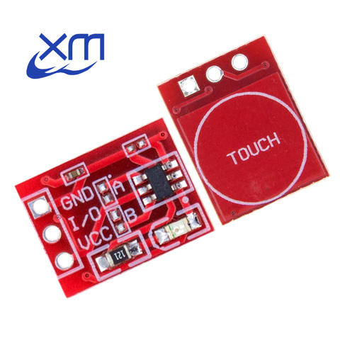 50pcs NEW TTP223 Touch button Module Capacitor type Single Channel Self Locking Touch switch sensor (Red) ► Photo 1/3