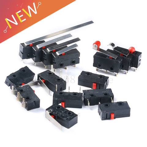 5Pcs Mini Micro Limit Switch NO NC 3 Pins PCB Terminals SPDT 5A 125V 250V 29mm Roller Arc lever Snap Action Push Microswitches ► Photo 1/6