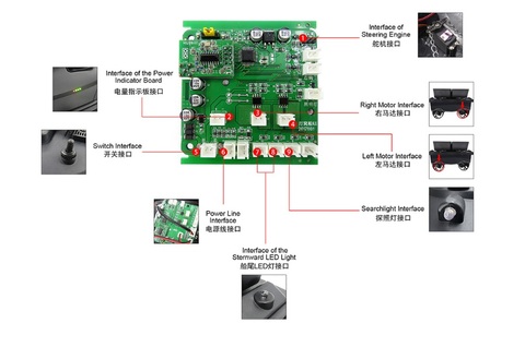 Flytec 5 Generation RC Boat 2011-5 Intelligent Bait Original Ship Accessories 2011-5.010 Hull Circuit Board ► Photo 1/6