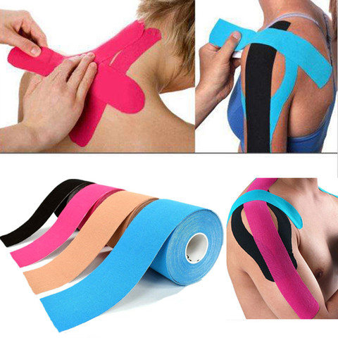5M Waterproof Breathable Cotton Kinesiology Tape Sports Elastic Roll Adhesive Muscle Bandage Pain Care Tape Knee Elbow Protector ► Photo 1/6