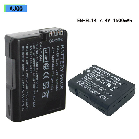 New Original MH-24 7.4V 1500mAh EN-EL14 Battery Enel14 EN EL14 Camera Battery Pack Nikon D5100 P7000 P7100 D5200 D3100 D3200 ► Photo 1/6