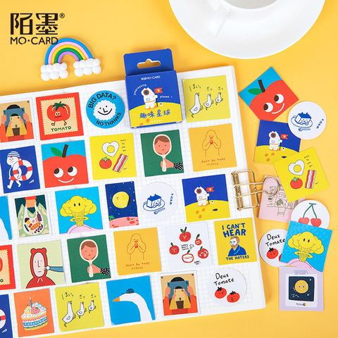 Mohamm 45 PCS Boxed Stickers Fun Planet Cute Cartoon Decoration Sticker Flakes Scrapbooking Gift Girl School Supplies ► Photo 1/5