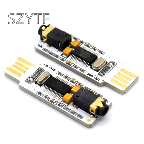 Mini USB sound card PCM2704 DAC decoder board from drive is suitable for notebook PC computer ► Photo 1/2