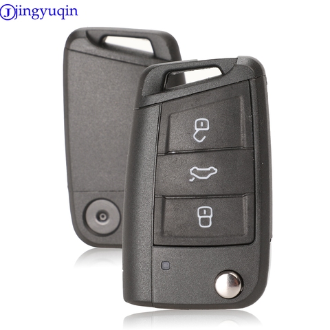 jingyuqin Remote Folding Flid Car Key Shell Cover For Golf 7 Sportsvan GTI MK7 Skoda Octavia A7 Seat Replacement Case ► Photo 1/4