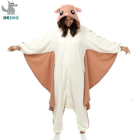 HKSNG Animal Adult Kigurumi Flying Squirrel Onesies Party Halloween Mouse Pajamas Cosplay Chipmuck Costumes Sleepwear Jumpsuit ► Photo 1/4