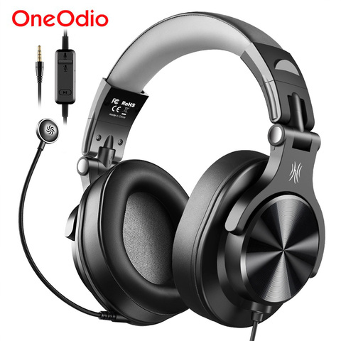 Oneodio Wired Gaming Headset Gamer 3.5mm Over-Ear Stereo Gaming Headphones With Detachable Microphone For PC Computer PS4 Phone ► Photo 1/6
