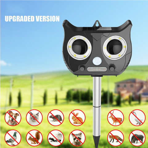 2022 New Solar Ultrasonic Animal Repeller Include 1500mAh Lithium Battery, Waterproof Pest Repeller Snake Cat Dog Bird Dispeller ► Photo 1/6