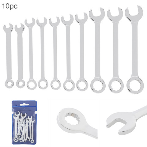 10pcs/set 4mm-11mm Portable Mini Metric Wrench Set Dual-purpose Wrench Spanner Repair Tool with Opening and Plum Blossom Head ► Photo 1/6