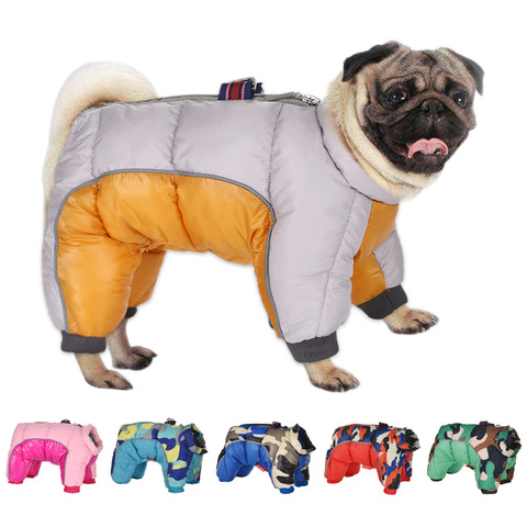 Thicken Warm Dog Clothes For Dogs Winter Puppy Pet Dog Coat Jacket Waterproof Reflective Clothing For Dogs French Bulldog Pug ► Photo 1/6