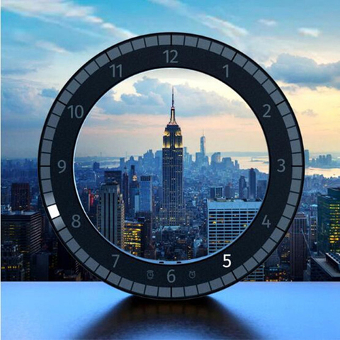 Usb LED Digital Wall Clock Modern Design Dual-Use Dimming Digital Circular Photoreceptive Clocks For Home Decoration ► Photo 1/6