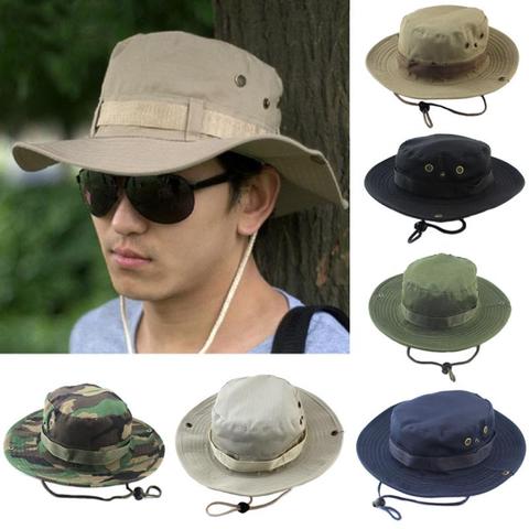 Camouflage Tactical Cap Military Boonie Hat US Army Caps Camo Men Outdoor Sports Sun Bucket Cap Fishing Hiking Hunting Hats 60CM ► Photo 1/6