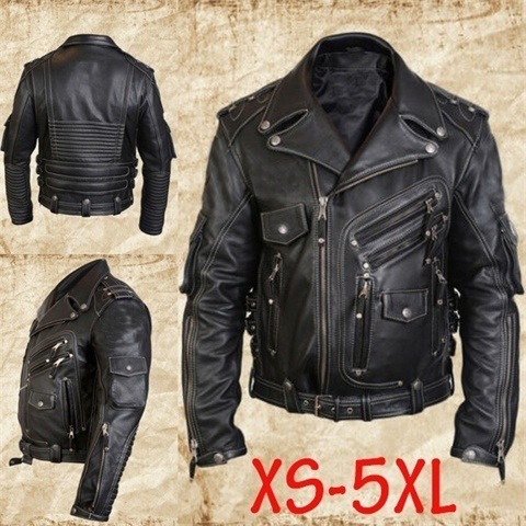 PU Leather Coat Men Jacket Spring Fall Winter Top Slim Korean Streetwear Gothic Moto Biker Punk Outwear Abrigos Mujer Invierno ► Photo 1/4