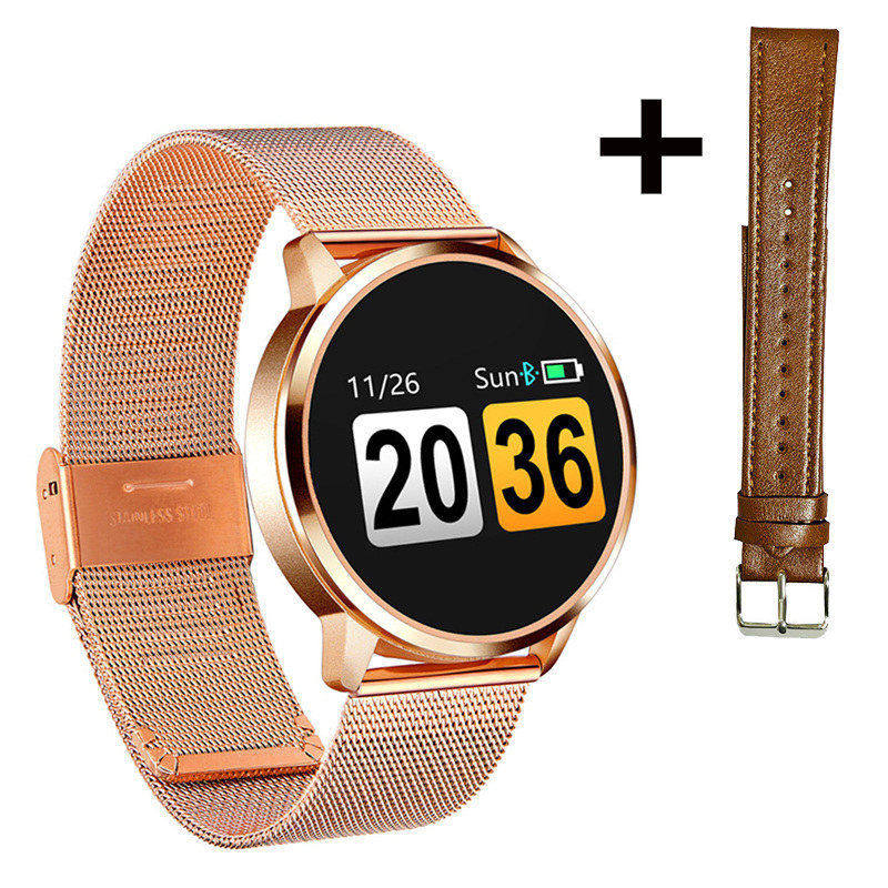 veeg Worden compromis Price history & Review on Rose Smart Watch Q8 Plus OLED Color Screen  Smartwatch women Fashion Fitness Tracker Heart Rate monitor Wristband for  ios andriod | AliExpress Seller - TROZUM HUAWEI-MIwatches Store 