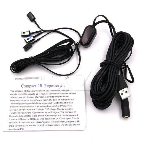 USB Adapter Infrared IR Remote Extender Repeater Receiver 4 Transmitter for Amplifier DVD player Remote Control Devices ► Photo 1/4