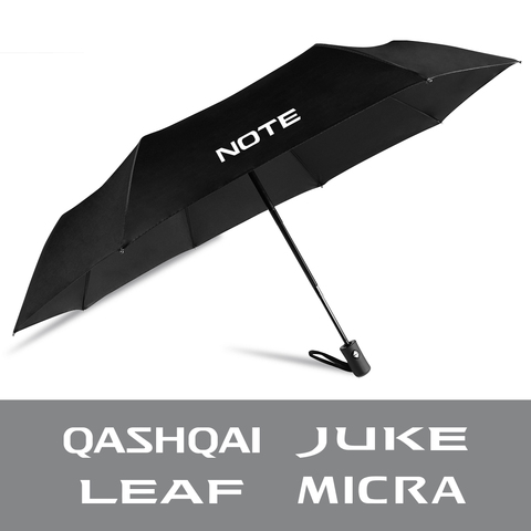 For Nissan Qashqai Juke Leaf Micra Note Pulsar Rogue Sylphy Teana Tiida X-Trail Car Fully Automatic Folding Umbrella Accessories ► Photo 1/6