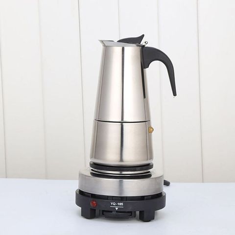 4/6 Cup Coffee Maker Pot Espresso Latte Percolator Electric Stove Home Office Kitchen Supply ► Photo 1/6