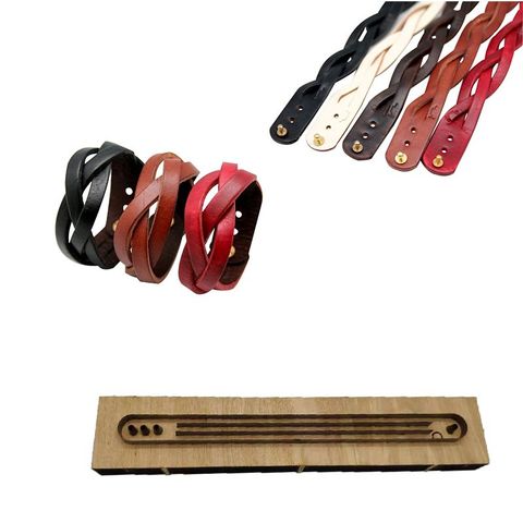 DIY leather craft knitted bracelet cutting dies metal hollow puncher width 18mm ► Photo 1/1