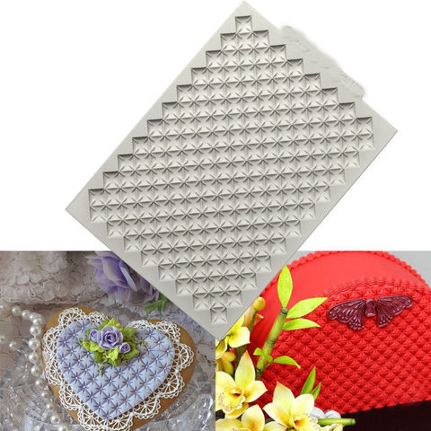 Clusters Of Stars Knitting Silicone Fondant Embosser Mould Sugarcraft Cake Border Decorating Mold K685 ► Photo 1/5