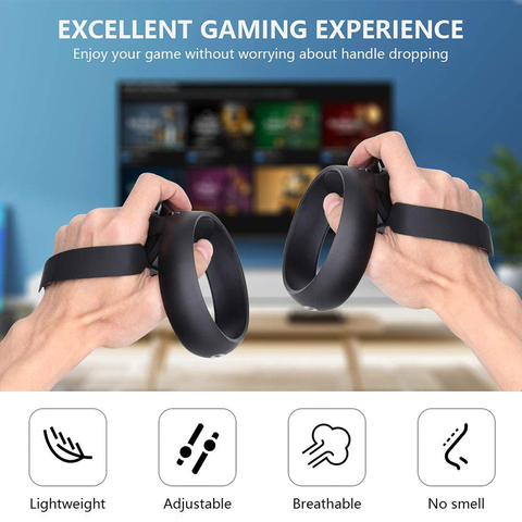 PU Knuckle Strap for Oculus Quest 2/Rift S VR Touch Controller Grip Adjustable Anti-lost Wrist Rope for Oculus Quest2 Accessory ► Photo 1/6