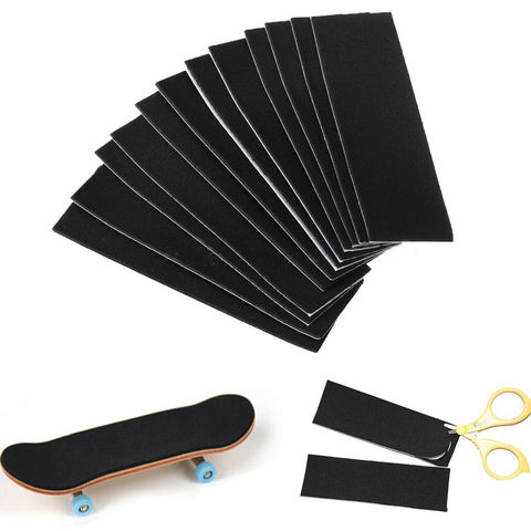 Lot of 12 Wooden Fingerboard Deck Uncut Sandpaper Grip Tape Anti-Slip Stickers 110X35mm/4.33