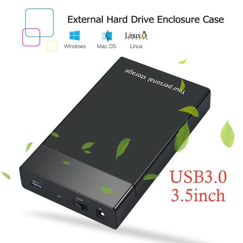 VKTECH EU/US/UK Plug USB 3.0 to 3.5 inch SATA III 5Gbps External Hard Drive Disk Ehclosure Case for Mac OS/Windows ► Photo 1/6