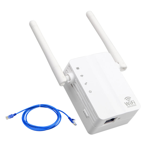 Wireless WiFi Repeater with Bonus 1m Cable Signal Amplifier 802.11N/B/G 2 Antennas Range Extender 300Mbps Wifi Signal Booster ► Photo 1/6