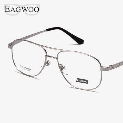 Titanium Eyeglasses Double Bridge Vintage Nerd Big Size Optical Frame Prescription Reading Spectacle For Wide Face Men Glasses ► Photo 1/6