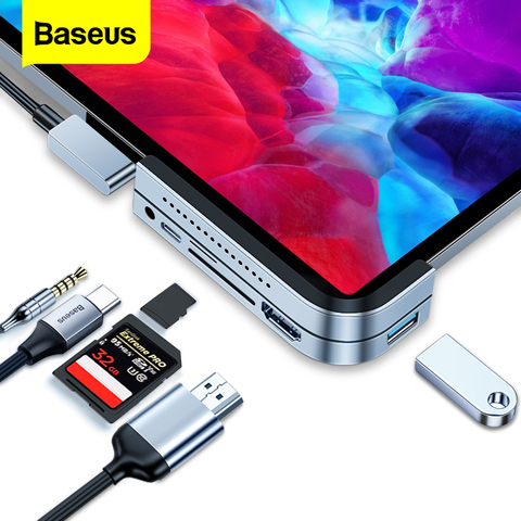 Baseus USB C HUB For iPad Pro 12.9 11 2022 Type C HUB to HDMI USB 3.0 PD Port 3.5mm Jack USB-C USB HUB Adapter For MacBook - Price history &